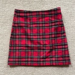 Jcrew holiday plaid mini skirt